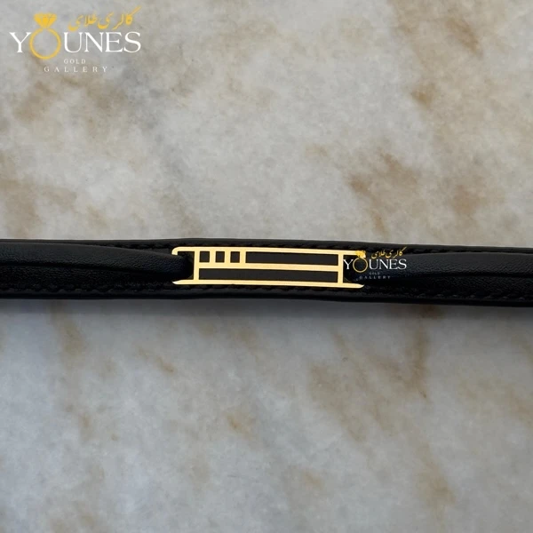 دستبند طلا چرم مردانه L172